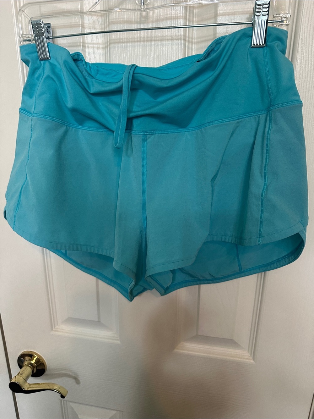 lululemon athletica Turquoise Athletic Shorts with Drawstring